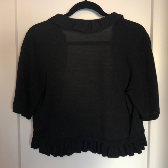 Black Ruffled Shrug - Picture 2 of 4